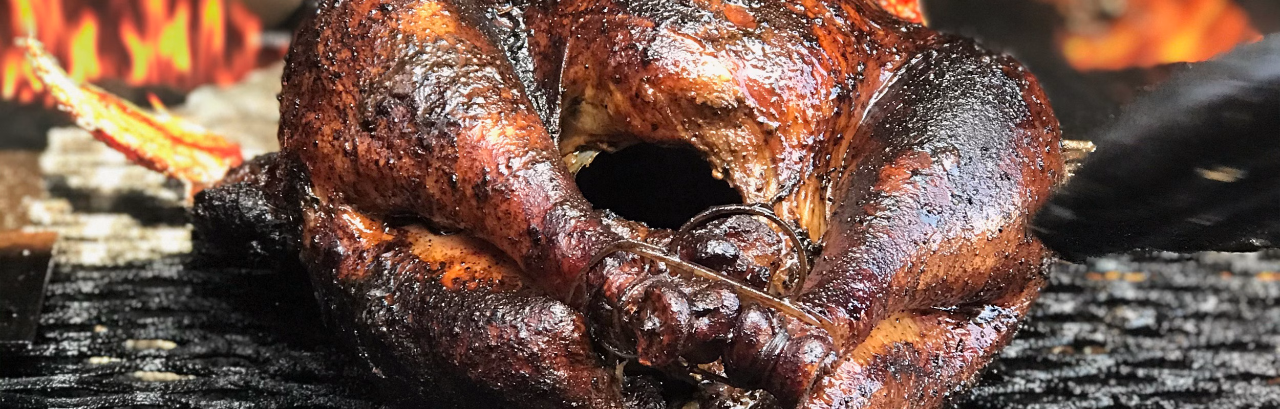 BBQ chicken on the grill from Brewhouse BBQ